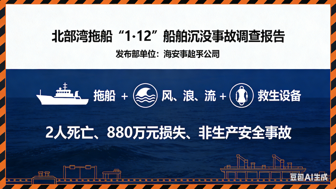 “北部湾拖3”轮2023年“ 1·12”两人死亡事故调查报告